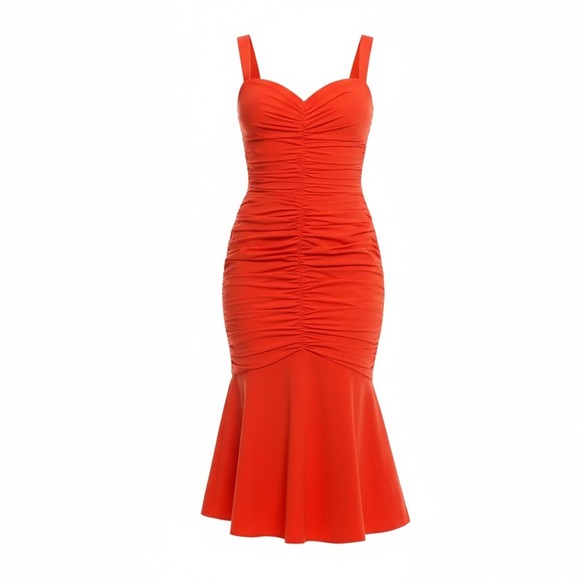 knee length dresses for ladies Vivianne Strap Midi Dress – Rebecca Vallance